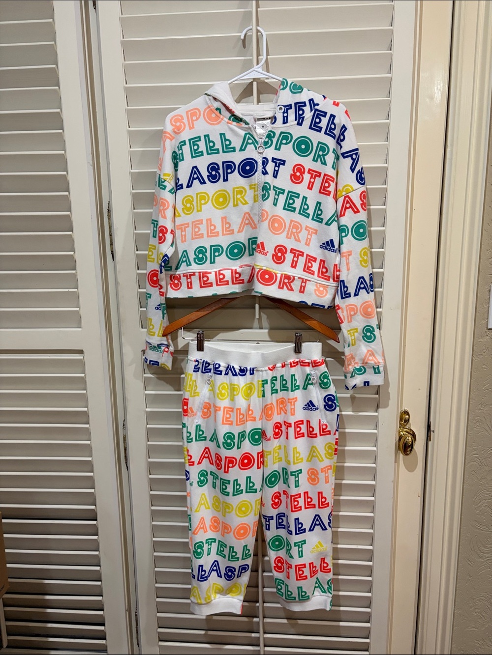 Stella McCartney Multicolor Logo Sweatpants - White